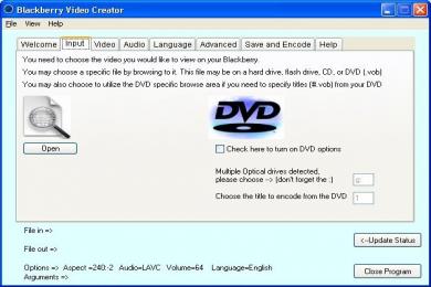Screenshot Blackberry Video Converter