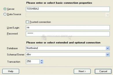 Captura Export Table for SQL Server Standard