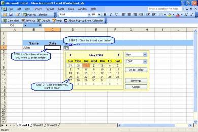 Captura Pop-up Excel Calendar
