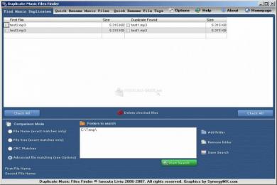 Captura Duplicate Music Files Finder