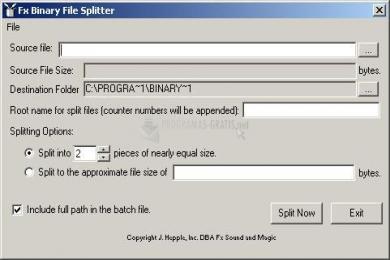 Captura Binary File Splitter