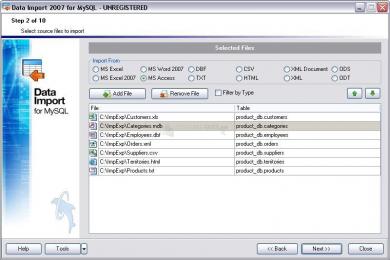 Captura EMS Data Import for MySQL