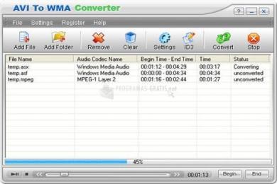 Captura AVI To WMA Converter