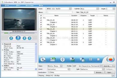 Captura Joboshare DVD to 3GP Converter