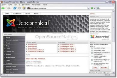 Screenshot Joomla