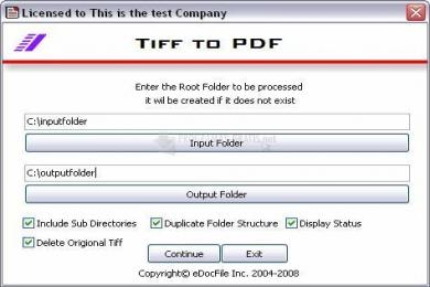 Captura eDocFile Tiff to PDF