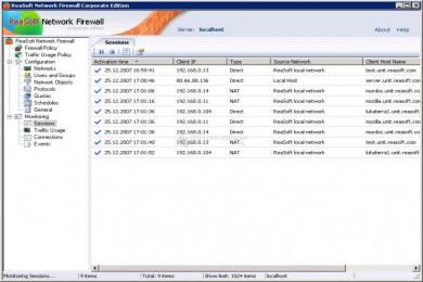 Captura ReaSoft Network Firewall