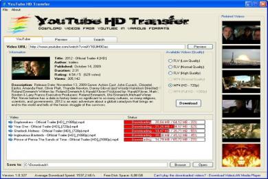 Captura YouTube HD Transfer
