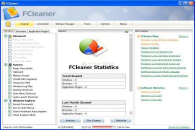 Captura FCleaner Portable