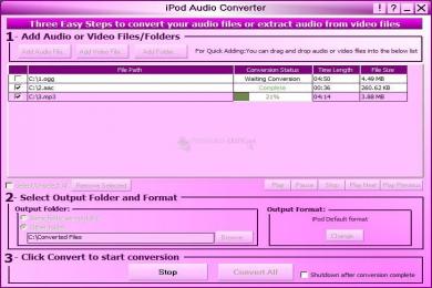 Captura iPod Audio Converter