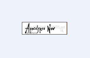 Screenshot Apocalypse Now-Schriftart