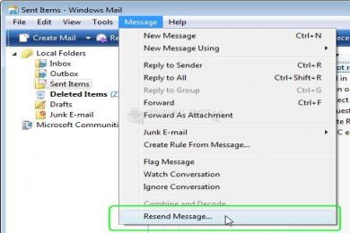 Captura Resend Message for Outlook Express