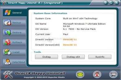 Captura DirectX Happy Uninstall 64Bits