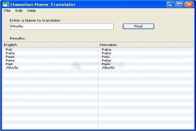 Captura Hawaiian Name Translator