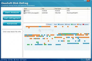 Captura QuuSoft Disk Defrag