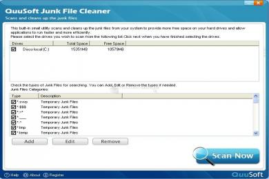 Captura QuuSoft Junk File Cleaner