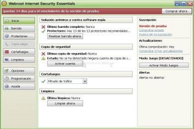 Captura Webroot Internet Security Essentials