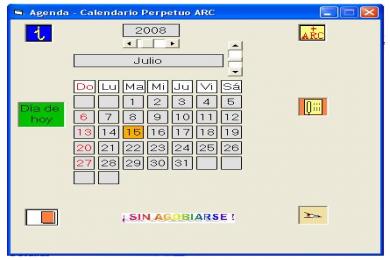 Screenshot Agenda - Calendario Perpetuo ARC