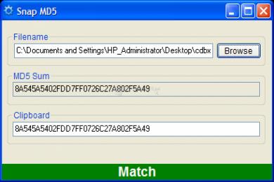 Captura Snap MD5