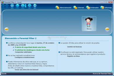 Captura Profil Parental Filter