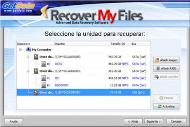 Screenshot Recover My Files