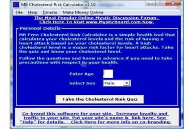 Cattura MB Cholesterol Risk Calculator