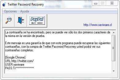 Cattura Twitter Password Recovery