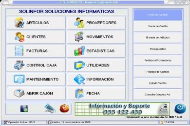 Screenshot TPV Comercios