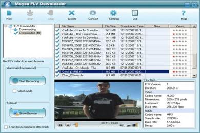 Capture Foxreal YouTube FLV Downloader