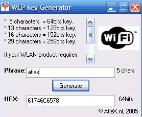 Screenshot WEB Key Generator