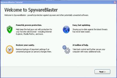 Screenshot SpywareBlaster