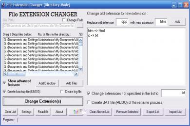 Cattura File Extension Changer
