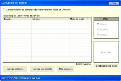 Screenshot Cambiador de Fondos