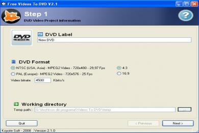 Screenshot Free Videos To DVD