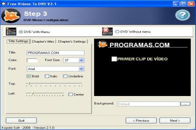 Screenshot Free Videos To DVD