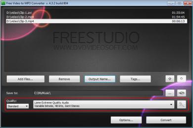 Screenshot Free Video to MP3 Converter