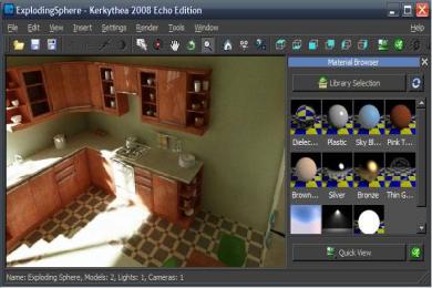 Screenshot Kerkythea 2008 Echo Edition