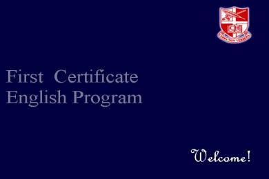 Capture First Certificate English Program