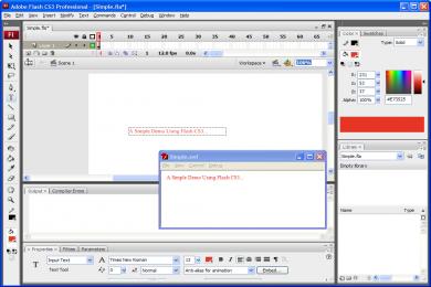 Screenshot Adobe Flash Professional