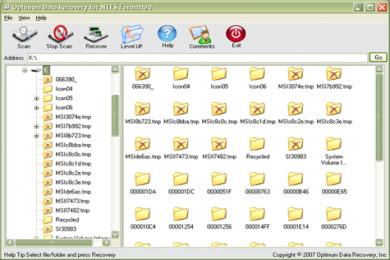 Captura Data Recovery NTFS Formatted