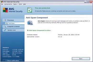 Screenshot AVG Internet Security