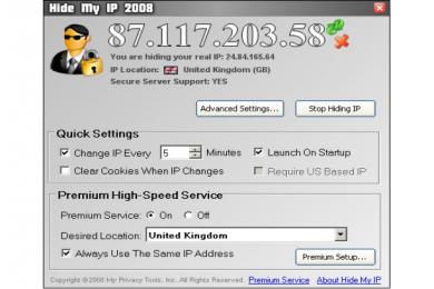 Screenshot Hide My IP