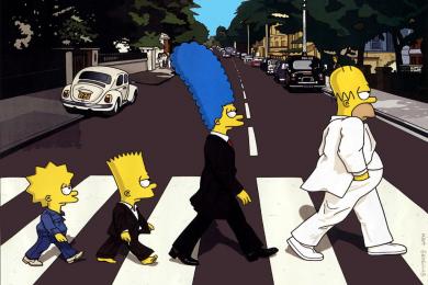 Рисунки Simpsons Beatles