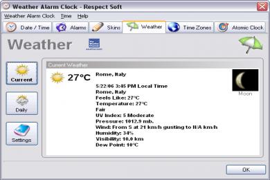 Screenshot Weather Clock