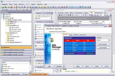 Screenshot EMS SQL Manager for MySQL