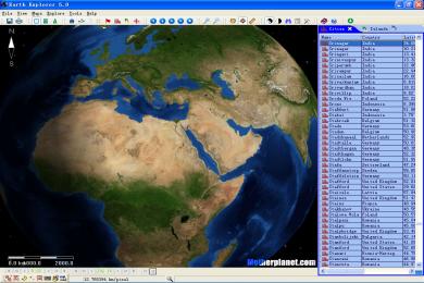 Screenshot Earth Explorer