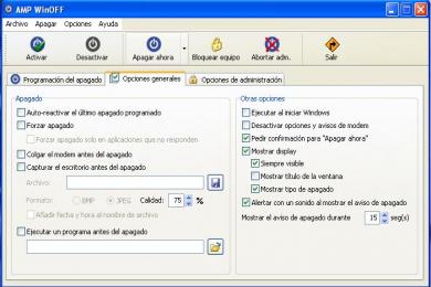 Screenshot AMP WinOff
