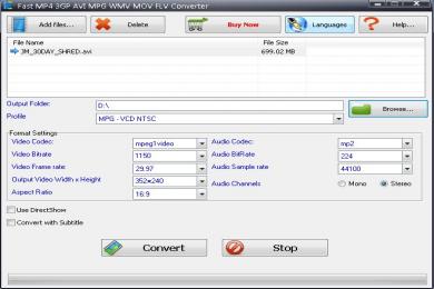 Screenshot Fast Video & Audio Converter