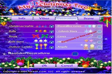 Рисунки Free My 3D Christmas Tree ScreenSaver