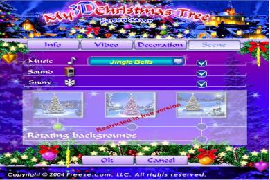 Screenshot Free My 3D Christmas Tree ScreenSaver